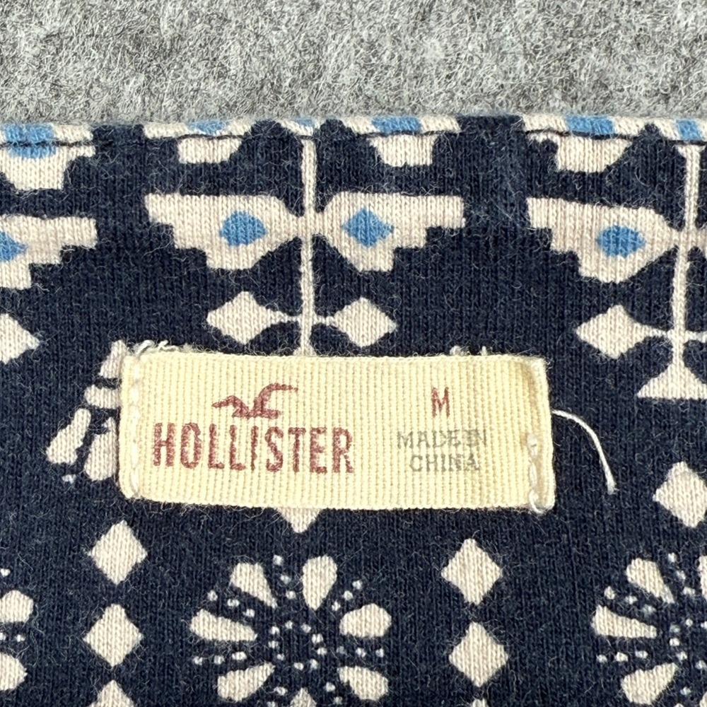 Hollister Womens Patterned Cotton Blend‎ Navy & White High-Waisted Shorts Size M - Picture 2 of 12
